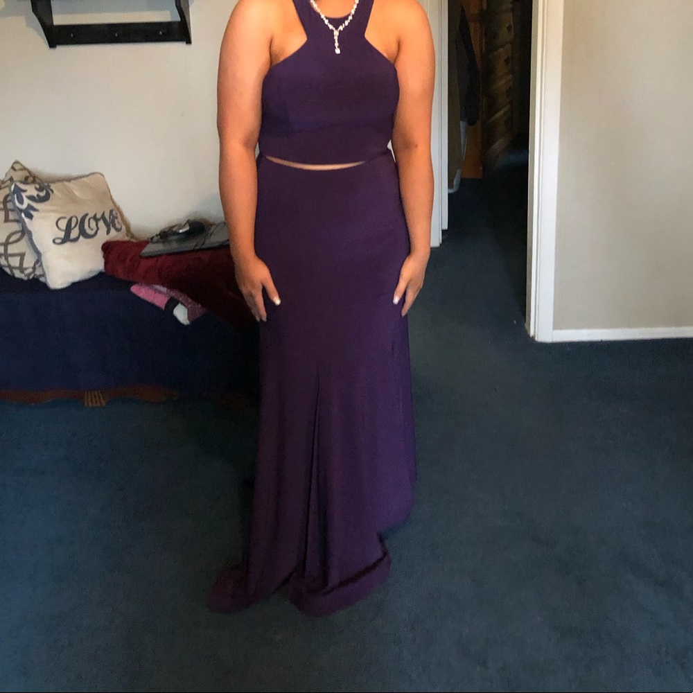 Two piece purple dress from Dillard’s